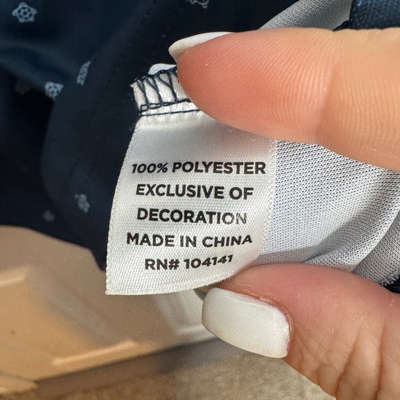 Walter Hagen 11 Majors Shirt Mens Large Blue Polo Button Turtle Graphic Print - Picture 6 of 7